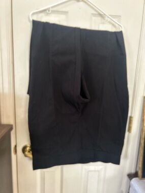 Rafaela Classic Black pull up Stretch Pants - Clean Front Panel with zipper.